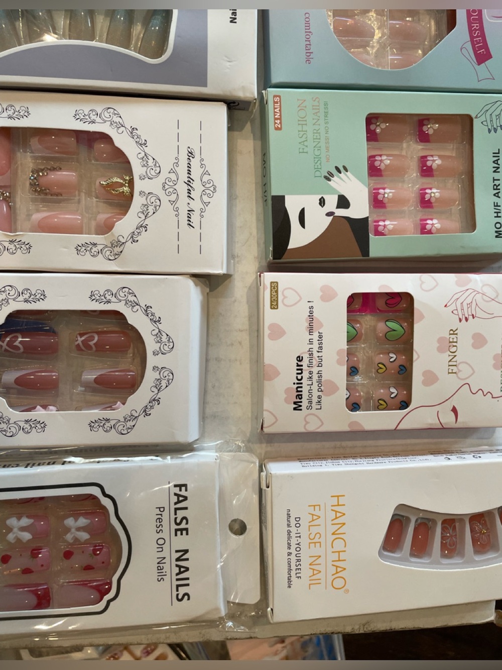 Assorted Lot of  Press-On Nails - Unbranded lot of 20 sets